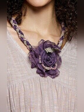 #1604 POL Orchid Bloom Braided Boho Belt